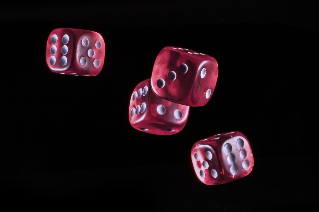 dice, gambling, game, light, glass cubes, win, pay, hope, seeks, addicted to gambling, profit, gambling addiction, child's play, gesellschaftsspiel, cut out, prevention, black, macro, detail, close up, red, coloured, transparent